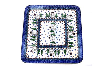 583 Bunzlau Vierkante Serveerschaal 28x28cm U4661 Serveerschalen